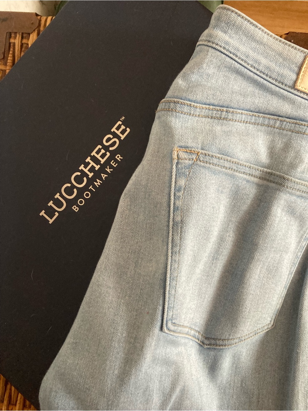 Lucchese Light Wash Skinny Jeans - Pale Blue Denim Jolene